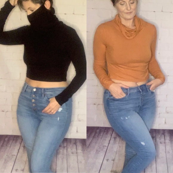 HOST PICK mask/cowl neck crop top - Picture 5 of 13